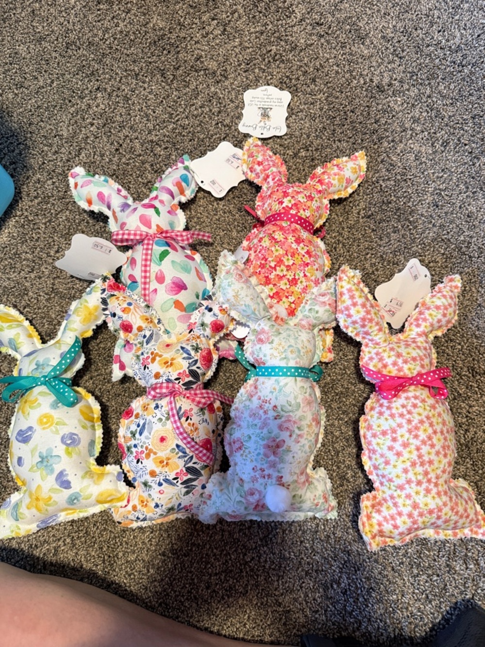 Floral Fabric Bunny Accent Pillow - Pastel Multi clearance